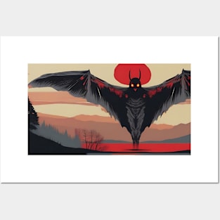 Mothman in the Mountains Posters and Art